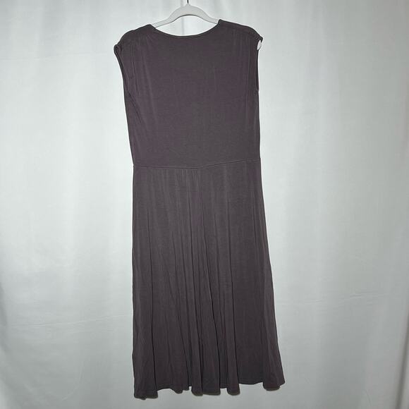 Boden Sleeveless Embroidered V Neck it And Flare Midi Dress Beige Womens Size 4L - Picture 4 of 7